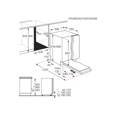 Vgradni pomivalni stroj Electrolux EEM48320L, 60 cm